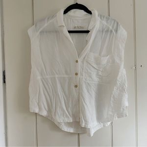 Free People Boxy Linen Buttondown
